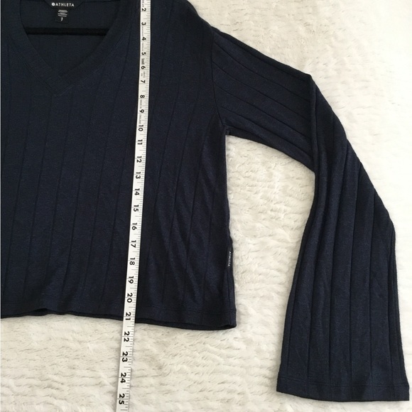 ATHLETA Harmony Ribbed Hoodie Blue Size small - Picture 6 of 12